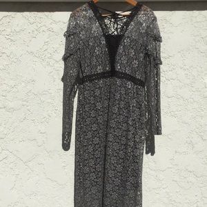 Topshop lace mid length dress